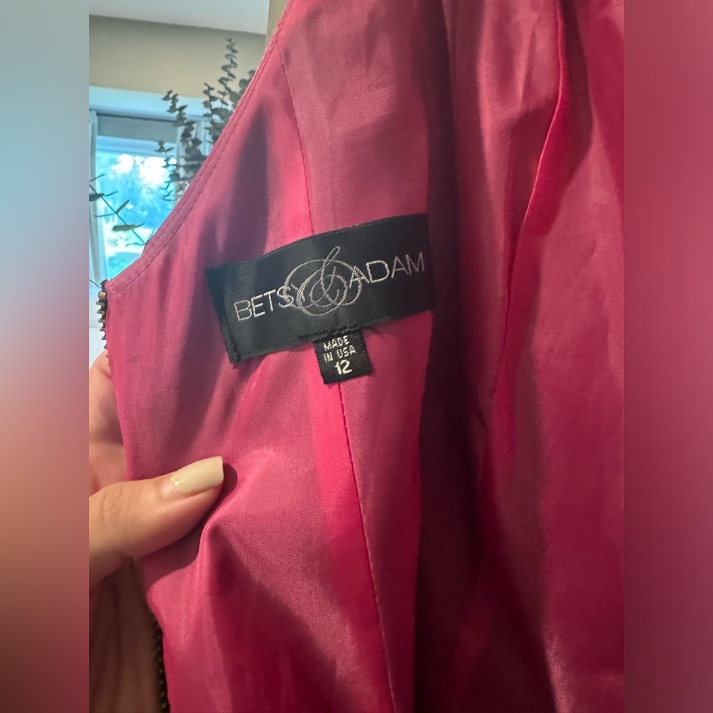 Betsy &Adam Black Taffeta Dress - Picture 7 of 10